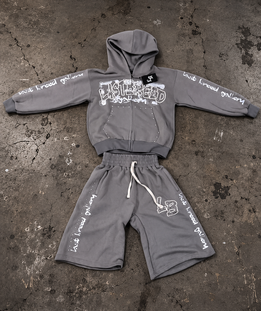 Last Breed Grey Jort Set.